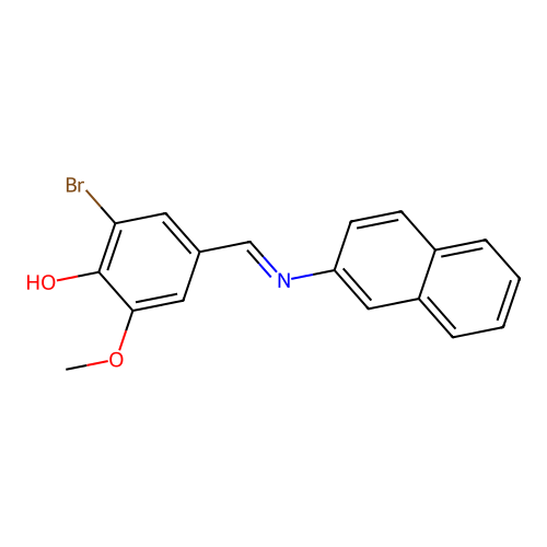 2-bromo-6-methoxy-4-[(E)-(naphthalen-2-ylimino)methyl]phenol structure