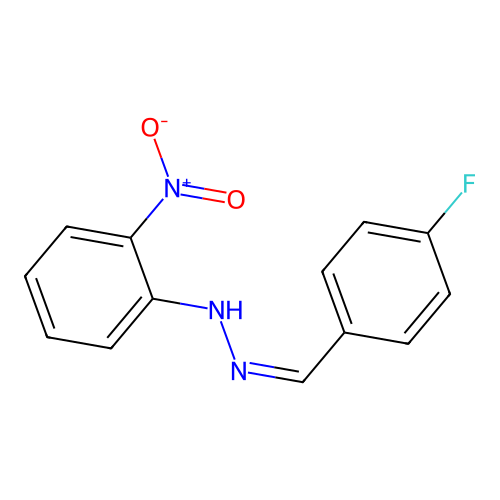 (1Z)-1-(4-fluorobenzylidene)-2-(2-nitrophenyl)hydrazine structure