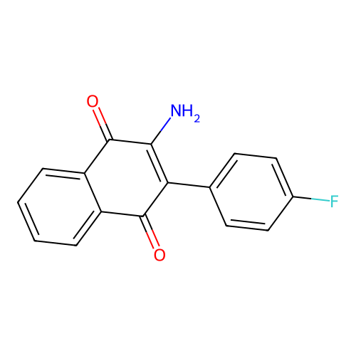 2-Amino-3-(4-fluorophenyl)naphthalene-1,4-dione structure
