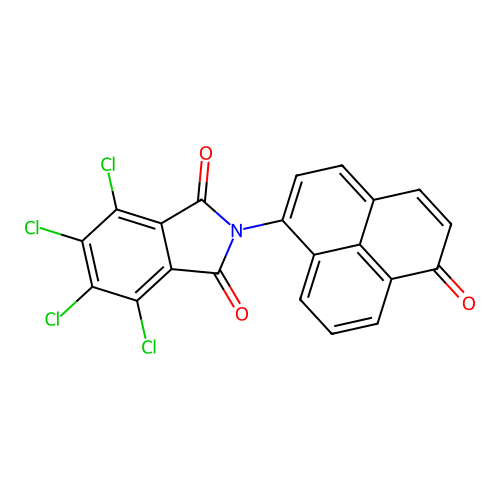 4,5,6,7-tetrachloro-2-(1-oxo-1H-phenalen-6-yl)-1H-isoindole-1,3(2H)-dione structure