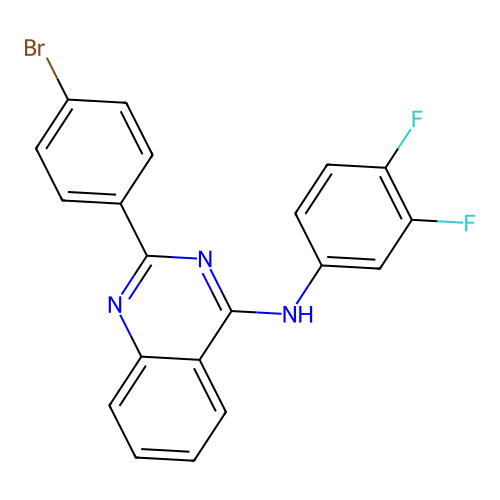 2-(4-bromophenyl)-N-(3,4-difluorophenyl)quinazolin-4-amine structure