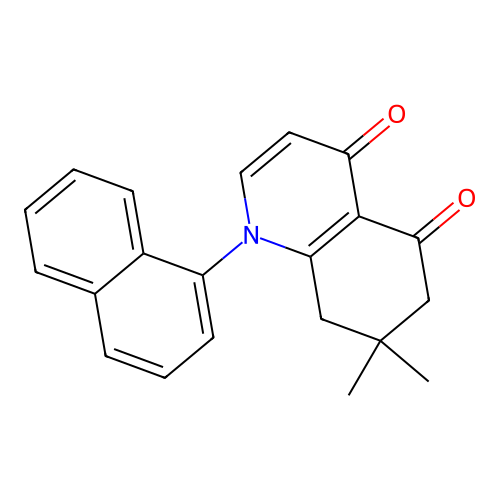 7,7-dimethyl-1-(naphthalen-1-yl)-7,8-dihydroquinoline-4,5(1H,6H)-dione structure