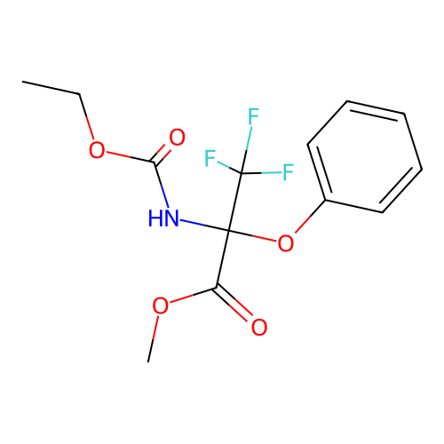 Methyl 2-((ethoxycarbonyl)amino)-3,3,3-trifluoro-2-phenoxypropanoate structure