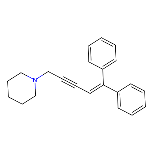 1-(5,5-Diphenylpent-4-en-2-yn-1-yl)piperidine structure