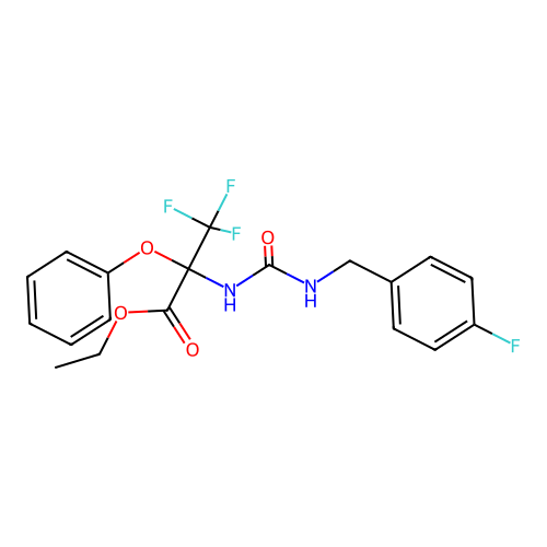 ethyl 3,3,3-trifluoro-N-[(4-fluorobenzyl)carbamoyl]-2-phenoxyalaninate structure