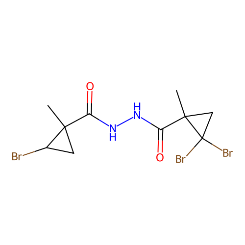 2,2-dibromo-N'-[(2-bromo-1-methylcyclopropyl)carbonyl]-1-methylcyclopropanecarbohydrazide structure