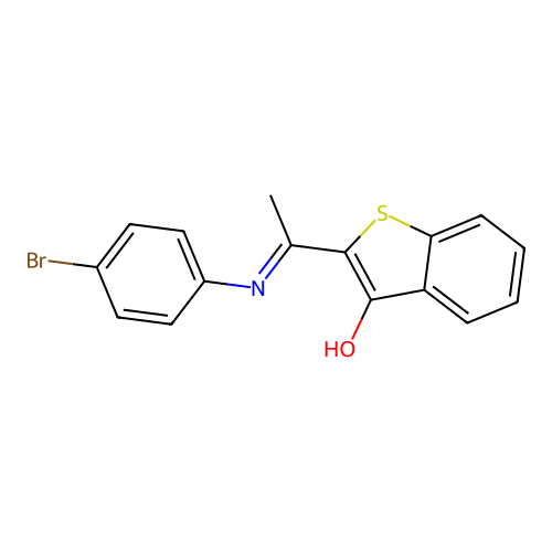 (2Z)-2-[1-(4-bromoanilino)ethylidene]-1-benzothiophen-3-one structure