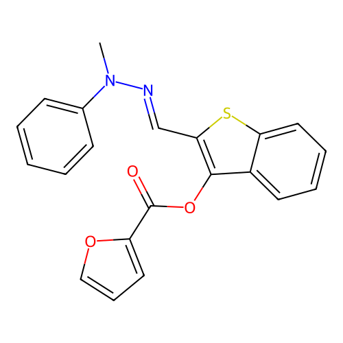 2-(2-Methylbenzohydrazonoyl)-1-benzothien-3-yl 2-furoate structure