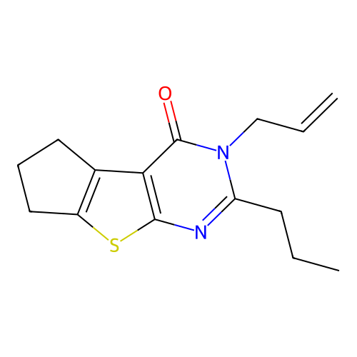 3-allyl-2-propyl-6,7-dihydro-3H-cyclopenta[4,5]thieno[2,3-d]pyrimidin-4(5H)-one structure