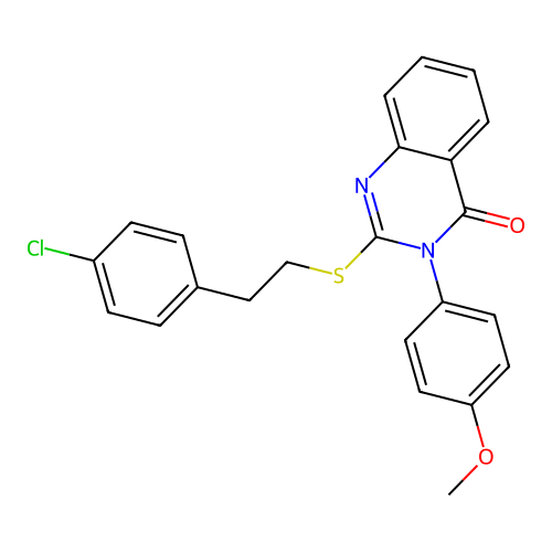 2-{[2-(4-chlorophenyl)ethyl]sulfanyl}-3-(4-methoxyphenyl)quinazolin-4(3H)-one structure