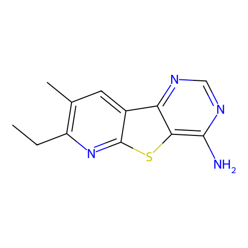 7-ethyl-8-methyl-pyrido[3',2':4,5]thieno[3,2-d]pyrimidin-4-amine structure