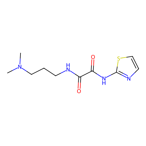 N-[3-(dimethylamino)propyl]-N'-(1,3-thiazol-2-yl)ethanediamide structure