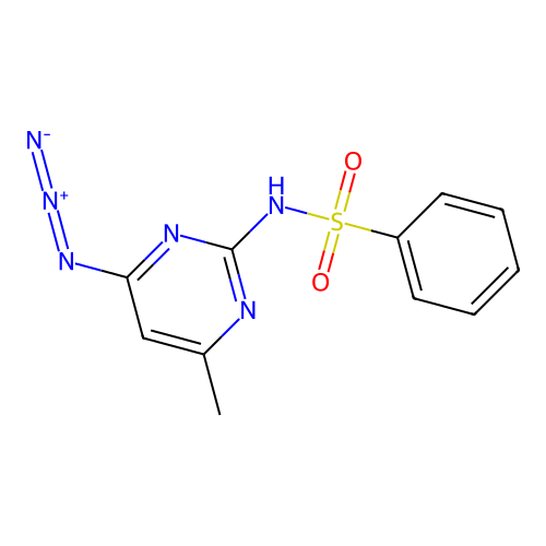 N-(4-azido-6-methylpyrimidin-2-yl)benzenesulfonamide structure
