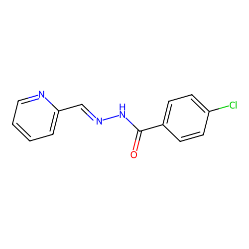 4-chloro-N'-[(pyridin-2-yl)methylidene]benzohydrazide structure