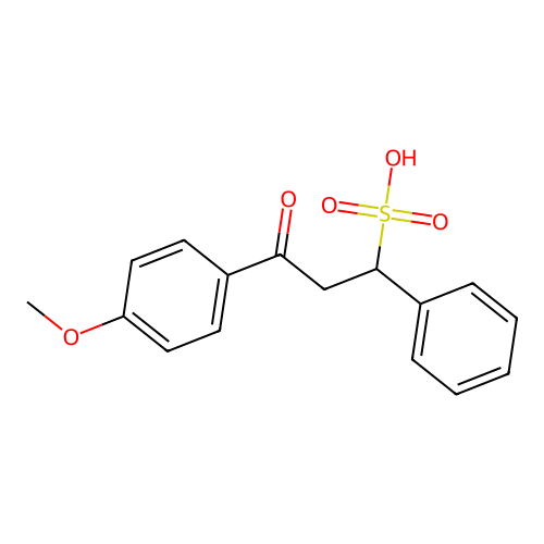4-Methoxy-I(3)-oxo-I+/--phenylbenzenepropanesulfonic acid structure