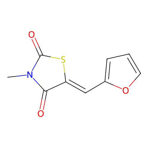 5-(Furan-2-ylmethylidene)-3-methyl-1,3-thiazolidine-2,4-dione structure