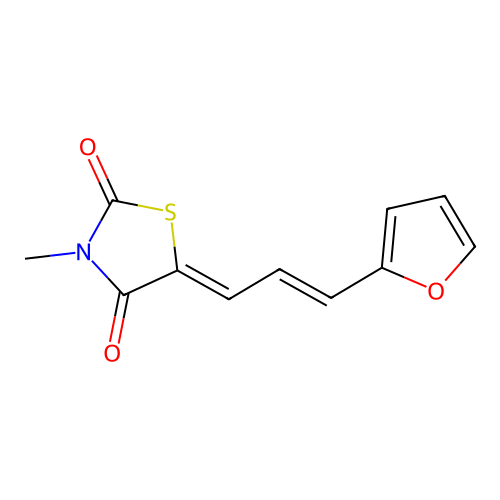 5-[3-(Furan-2-yl)prop-2-enylidene]-3-methyl-1,3-thiazolidine-2,4-dione structure