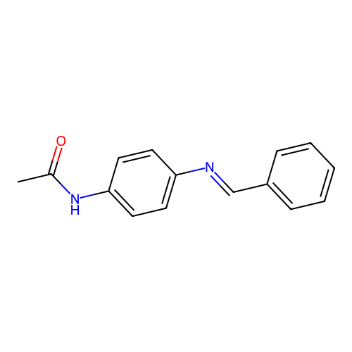 N-(4-{[(E)-phenylmethylidene]amino}phenyl)acetamide structure