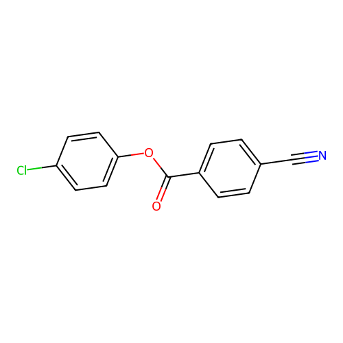 (4-Chlorophenyl) 4-cyanobenzoate structure