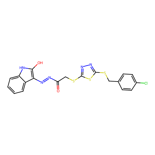 C19H14ClN5O2S3 structure