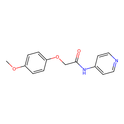 2-(4-methoxyphenoxy)-N-(pyridin-4-yl)acetamide structure