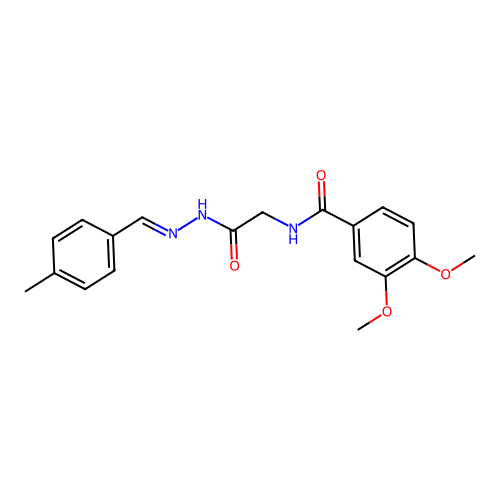 3,4-Dimethoxy-N-(2-(2-(4-methylbenzylidene)hydrazino)-2-oxoethyl)benzamide structure