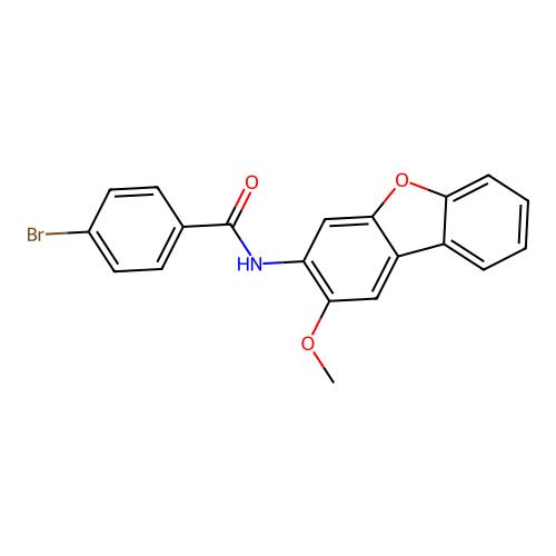 4-bromo-N-(2-methoxydibenzo[b,d]furan-3-yl)benzamide structure