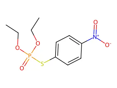 O,O-Diethyl S-(4-nitrophenyl) phosphorothioate structure