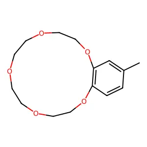 15-Methyl-2,3,5,6,8,9,11,12-octahydro-1,4,7,10,13-benzopentaoxacyclopentadecine structure