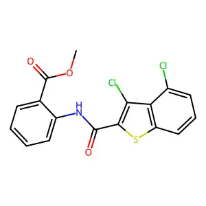 Methyl 2-[(3,4-dichloro-1-benzothiophene-2-carbonyl)amino]benzoate structure
