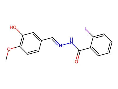 N'-[(E)-(3-hydroxy-4-methoxyphenyl)methylidene]-2-iodobenzohydrazide structure