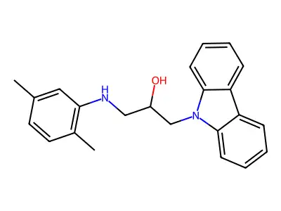 1-(9H-carbazol-9-yl)-3-[(2,5-dimethylphenyl)amino]propan-2-ol structure