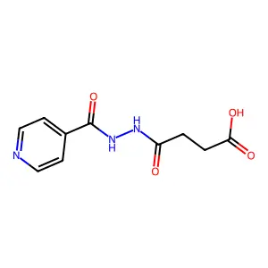 4-Oxo-4-[N'-(pyridine-4-carbonyl)-hydrazino]-butyric acid structure