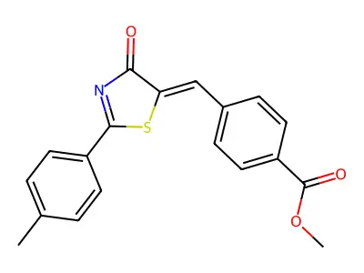 (Z)-methyl 4-((4-oxo-2-(p-tolyl)thiazol-5(4H)-ylidene)methyl)benzoate structure