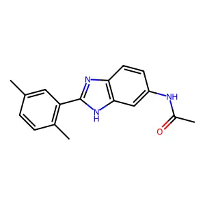 N-(2-(2,5-Dimethylphenyl)-1H-benzo[d]imidazol-5-yl)acetamide structure