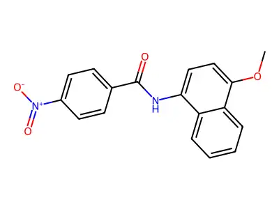 N-(4-methoxynaphthalen-1-yl)-4-nitrobenzamide structure