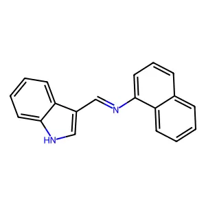 (Z)-N-[(1H-吲哚-3-基)亚甲基]萘-1-胺 structure