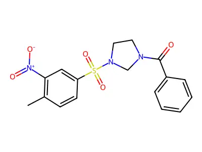 [3-(4-Methyl-3-nitrophenyl)sulfonylimidazolidin-1-yl]-phenylmethanone structure