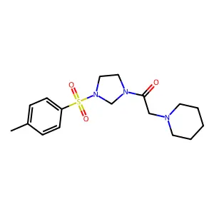 1-[3-(4-Methylphenyl)sulfonylimidazolidin-1-yl]-2-piperidin-1-ylethanone structure