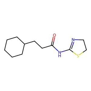 3-cyclohexyl-N-(4,5-dihydro-1,3-thiazol-2-yl)propanamide structure