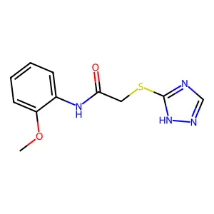 N-(2-Methoxyphenyl)-2-(1H-1,2,4-triazol-3-ylthio)acetamide structure