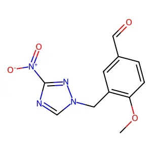 4-Methoxy-3-[(3-nitro-1,2,4-triazol-1-yl)methyl]benzaldehyde structure