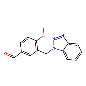 3-(1H-1,2,3-Benzotriazol-1-ylmethyl)-4-methoxybenzaldehyde structure