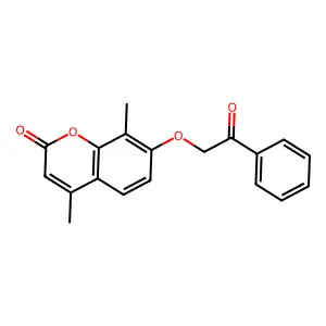 4,8-Dimethyl-7-phenacyloxychromen-2-one structure