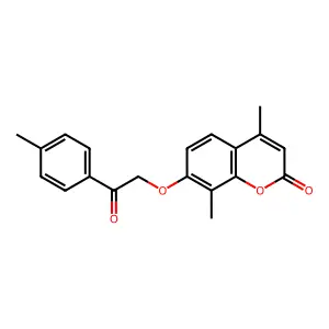 4,8-Dimethyl-7-[2-(4-methylphenyl)-2-oxoethoxy]chromen-2-one structure