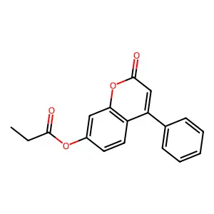 2-Oxo-4-phenylchromen-7-yl propanoate structure