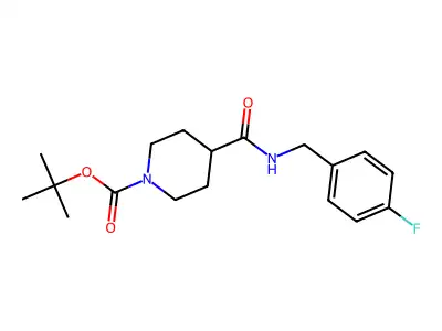 tert-Butyl 4-((4-fluorobenzyl)carbamoyl)piperidine-1-carboxylate structure