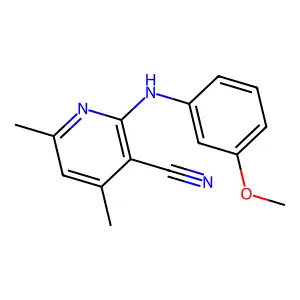 2-[(3-Methoxyphenyl)amino]-4,6-dimethylpyridine-3-carbonitrile structure