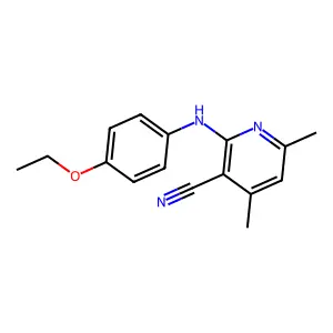 2-(4-Ethoxyanilino)-4,6-dimethylpyridine-3-carbonitrile structure