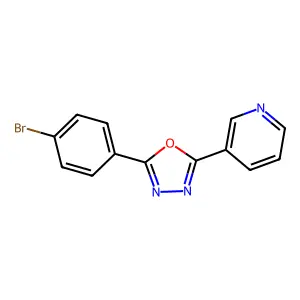 2-(4-Bromophenyl)-5-pyridin-3-yl-1,3,4-oxadiazole structure